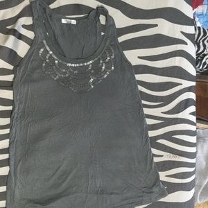 Beaded grey shirt